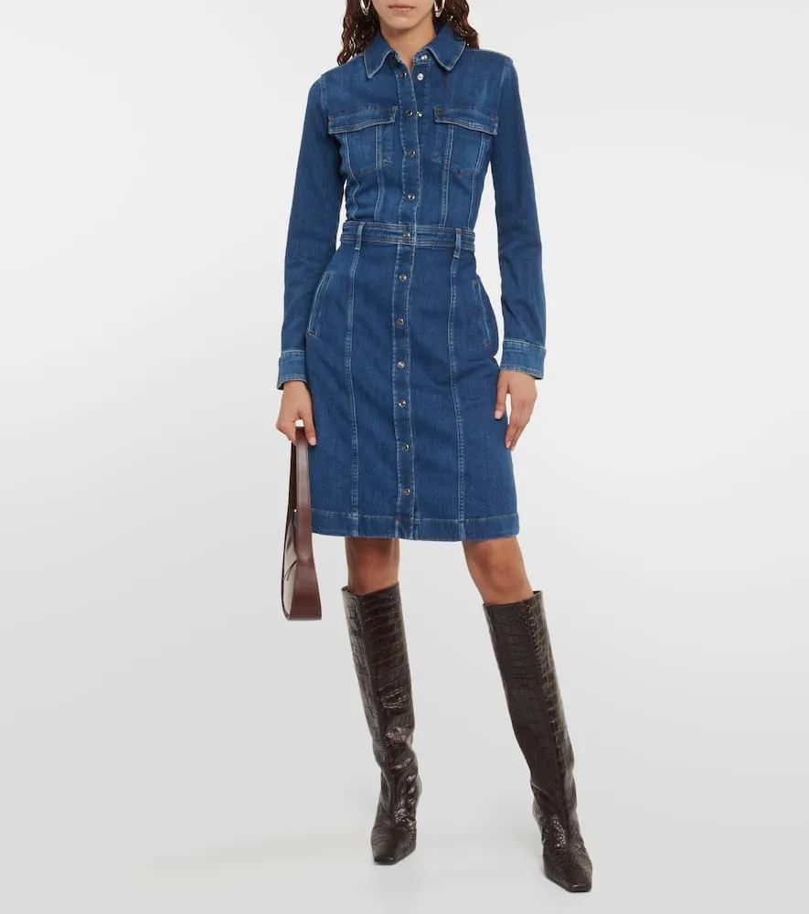 7 For All Mankind Luxe denim shirt dress