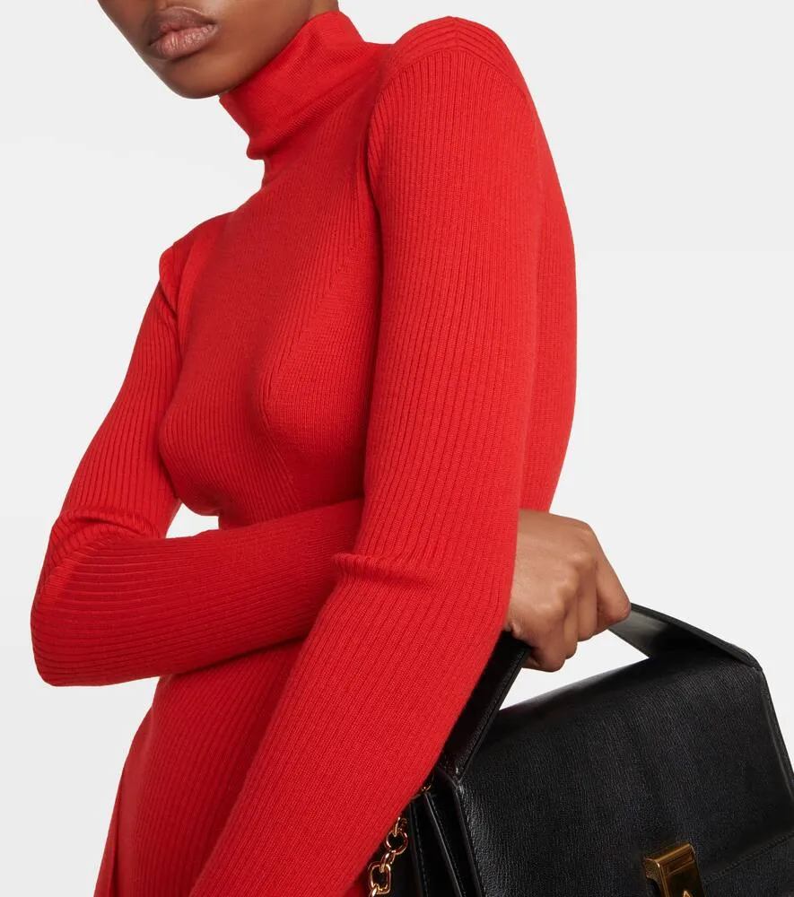 Alaia Cashmere and silk midi dress