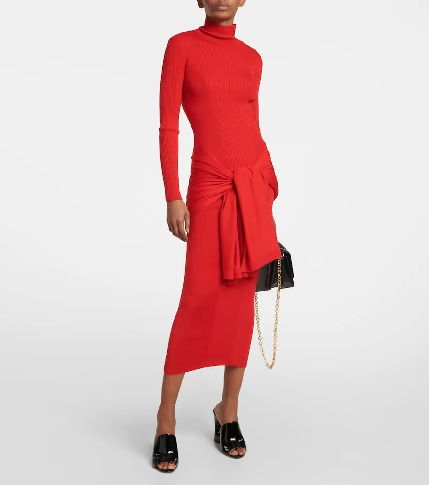 Alaia Cashmere and silk midi dress
