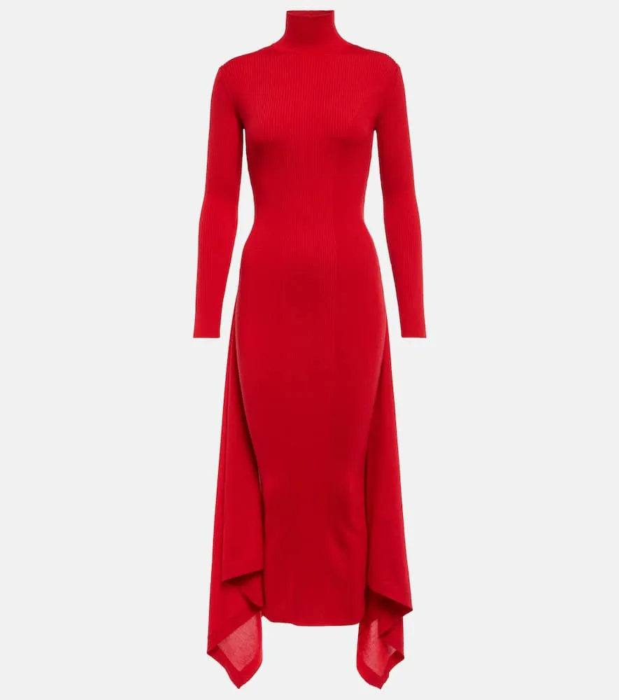 Alaia Cashmere and silk midi dress