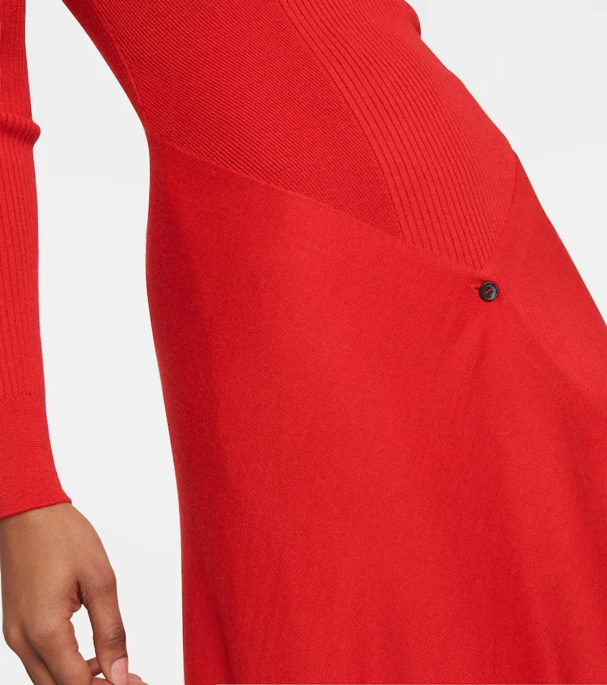 Alaia Cashmere and silk midi dress