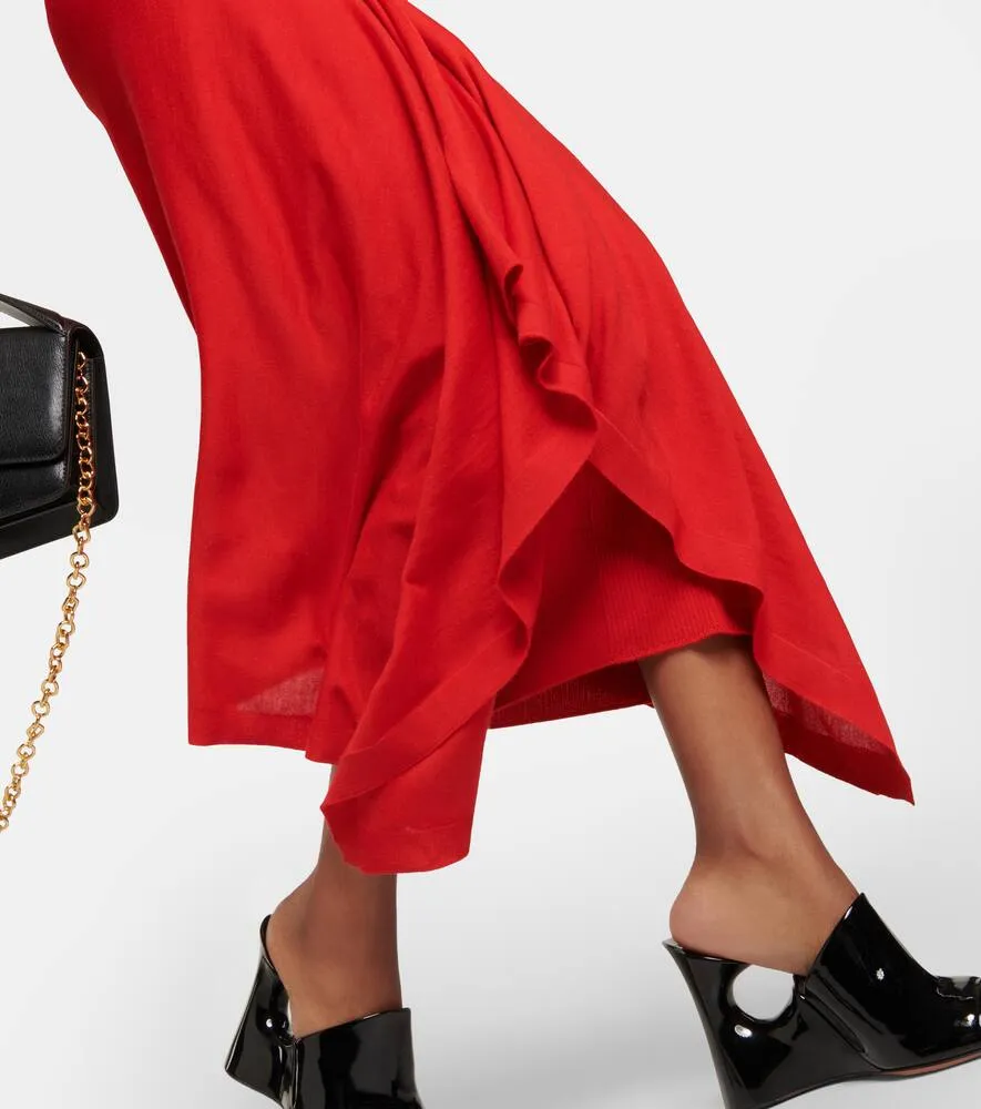 Alaia Cashmere and silk midi dress
