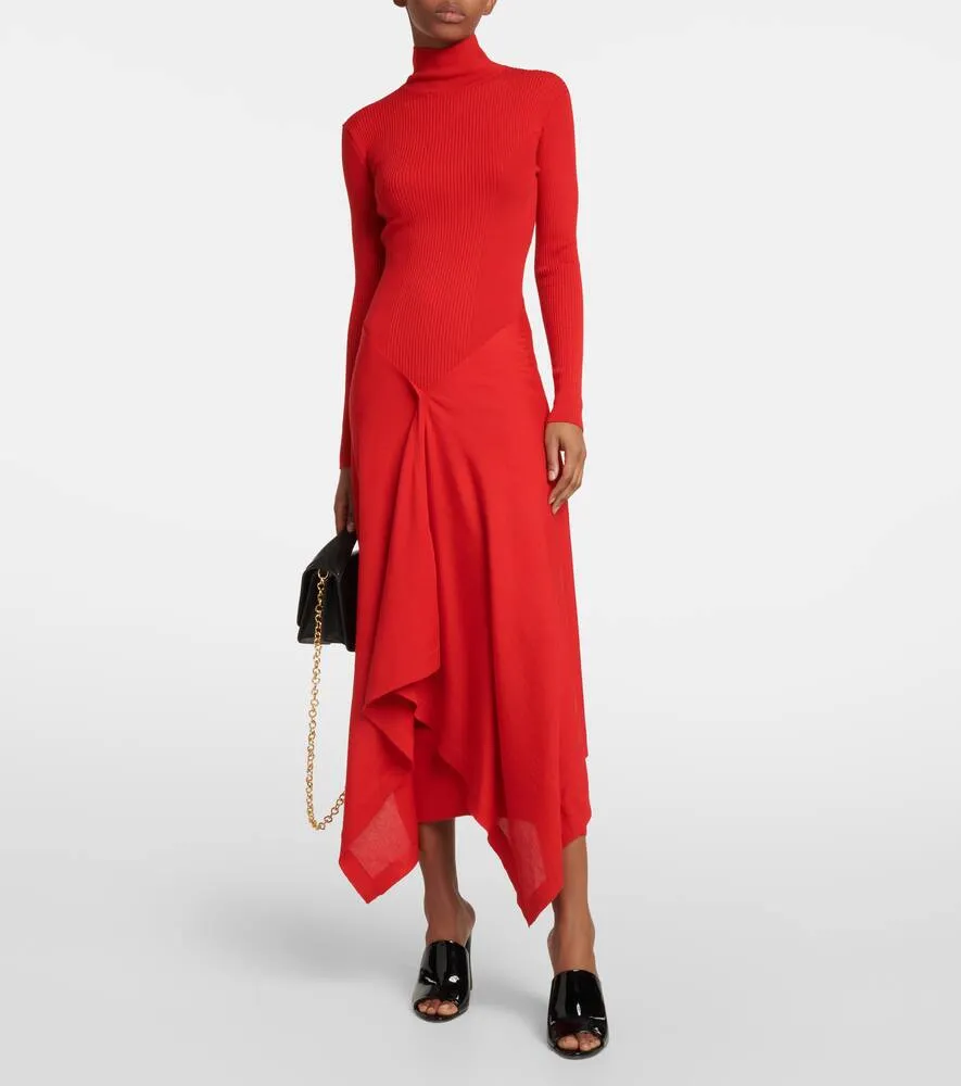 Alaia Cashmere and silk midi dress