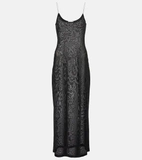 Alaia Sheer knitted midi dress