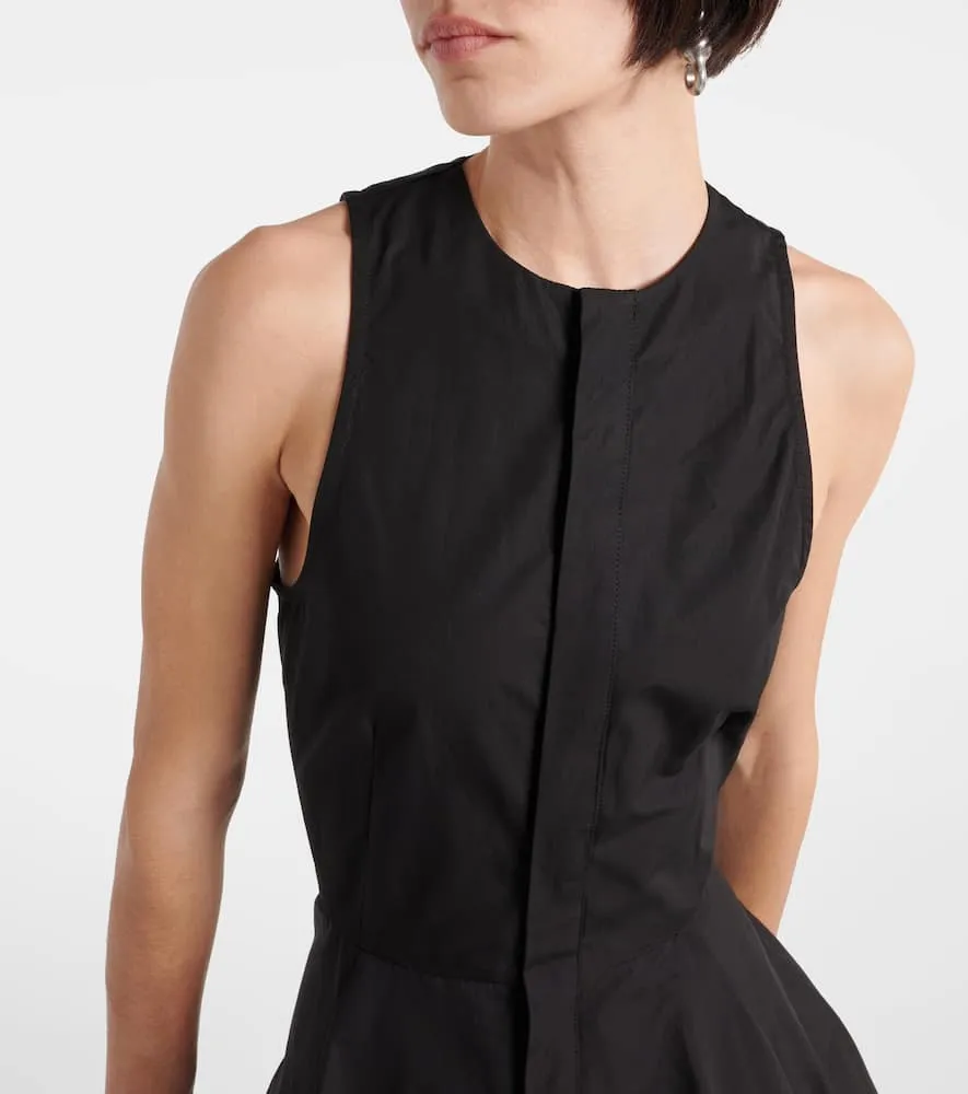 Ami Paris Godet cotton poplin shirt dress