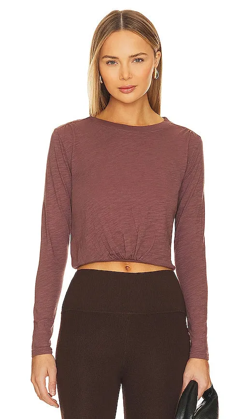Bobi Long Sleeve Tee in Mauve