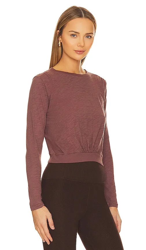 Bobi Long Sleeve Tee in Mauve