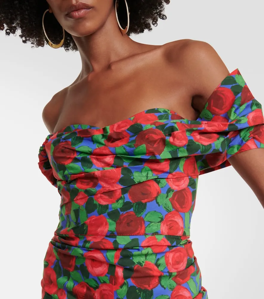 Carolina Herrera Floral off-shoulder midi dress