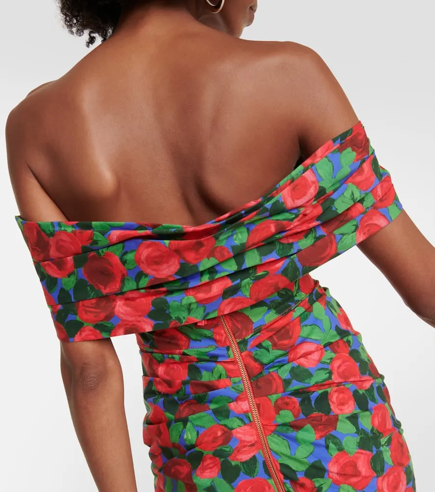 Carolina Herrera Floral off-shoulder midi dress