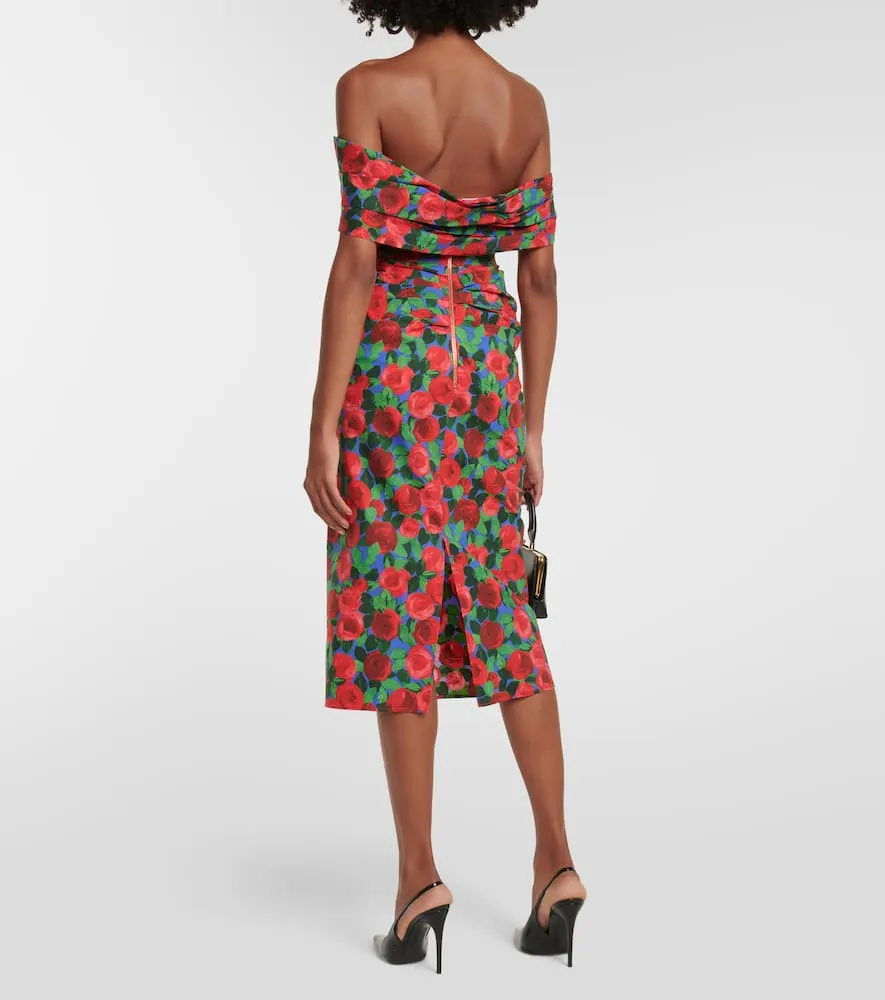 Carolina Herrera Floral off-shoulder midi dress