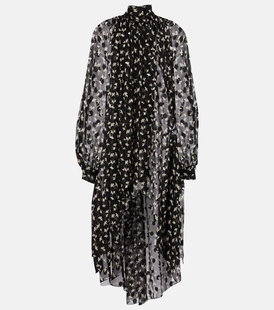 Chloe Floral silk chiffon midi dress
