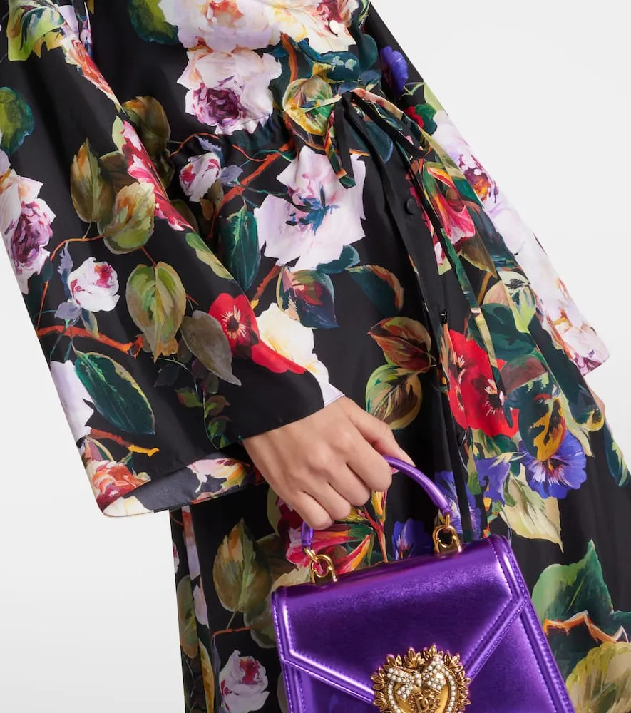 Dolce&Gabbana Floral silk satin shirt dress