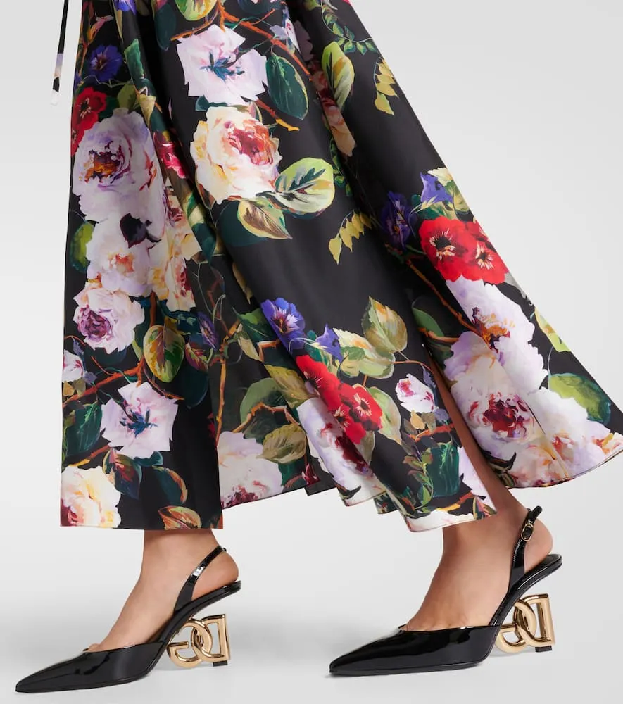 Dolce&Gabbana Floral silk satin shirt dress