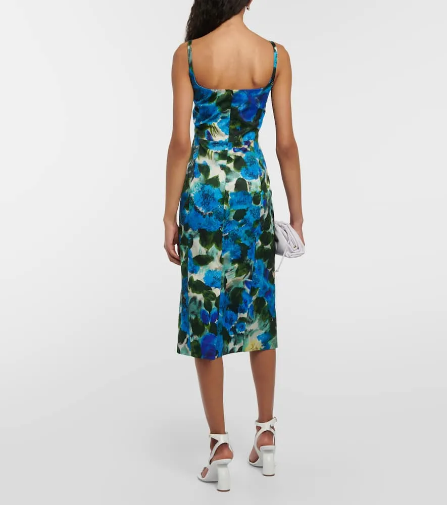 Dries Van Noten Floral cotton poplin midi dress