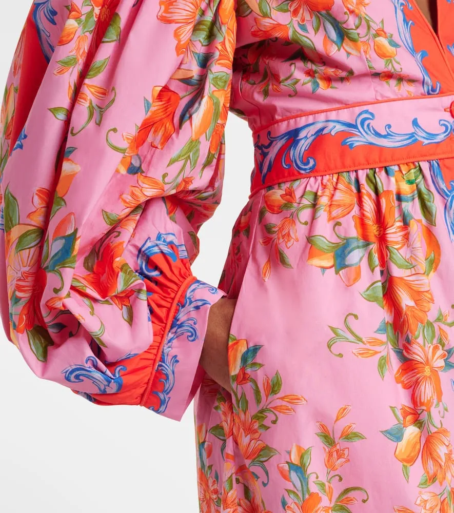 Farm Rio Sicily Flowers cotton shirt dress