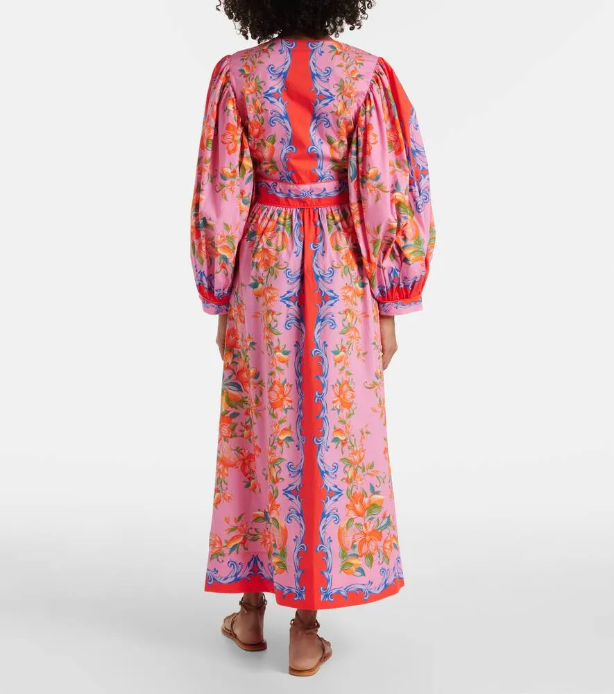 Farm Rio Sicily Flowers cotton shirt dress