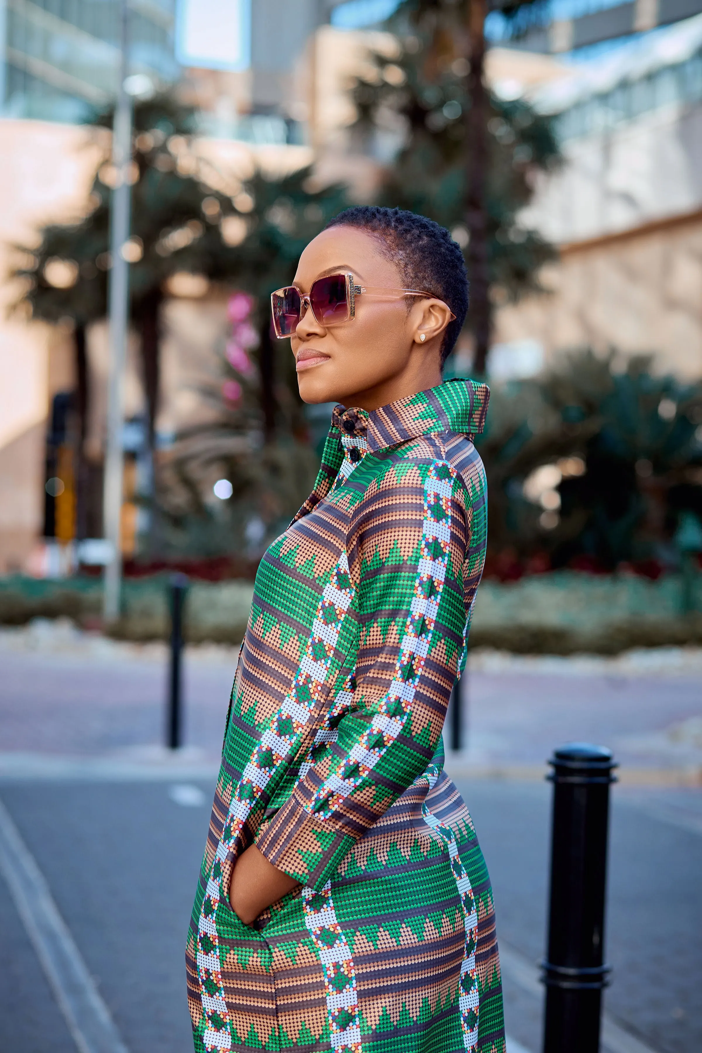 Long Shirt Dress - Lush Print