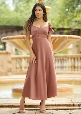Mauve Maldives Midi Dress