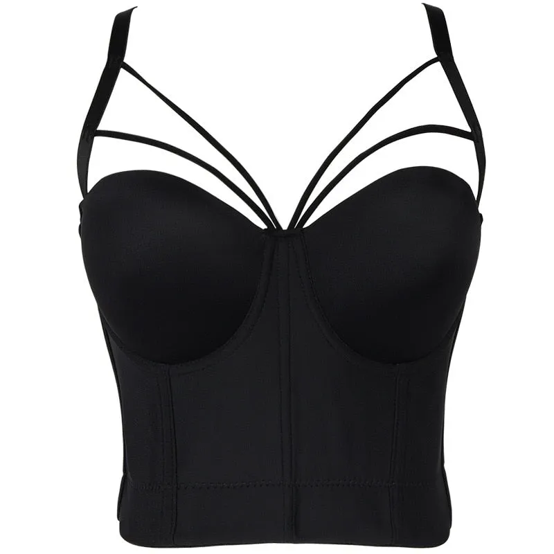 New Women Fashion Sexy Backless Designer V Neck Crop Tops