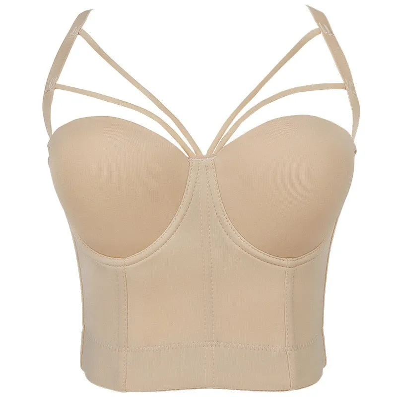 New Women Fashion Sexy Backless Designer V Neck Crop Tops
