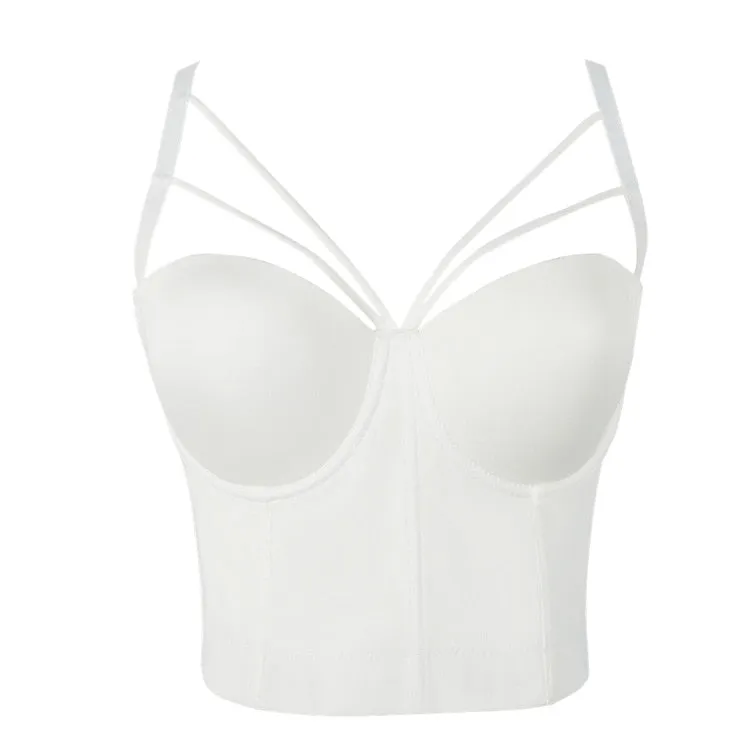 New Women Fashion Sexy Backless Designer V Neck Crop Tops