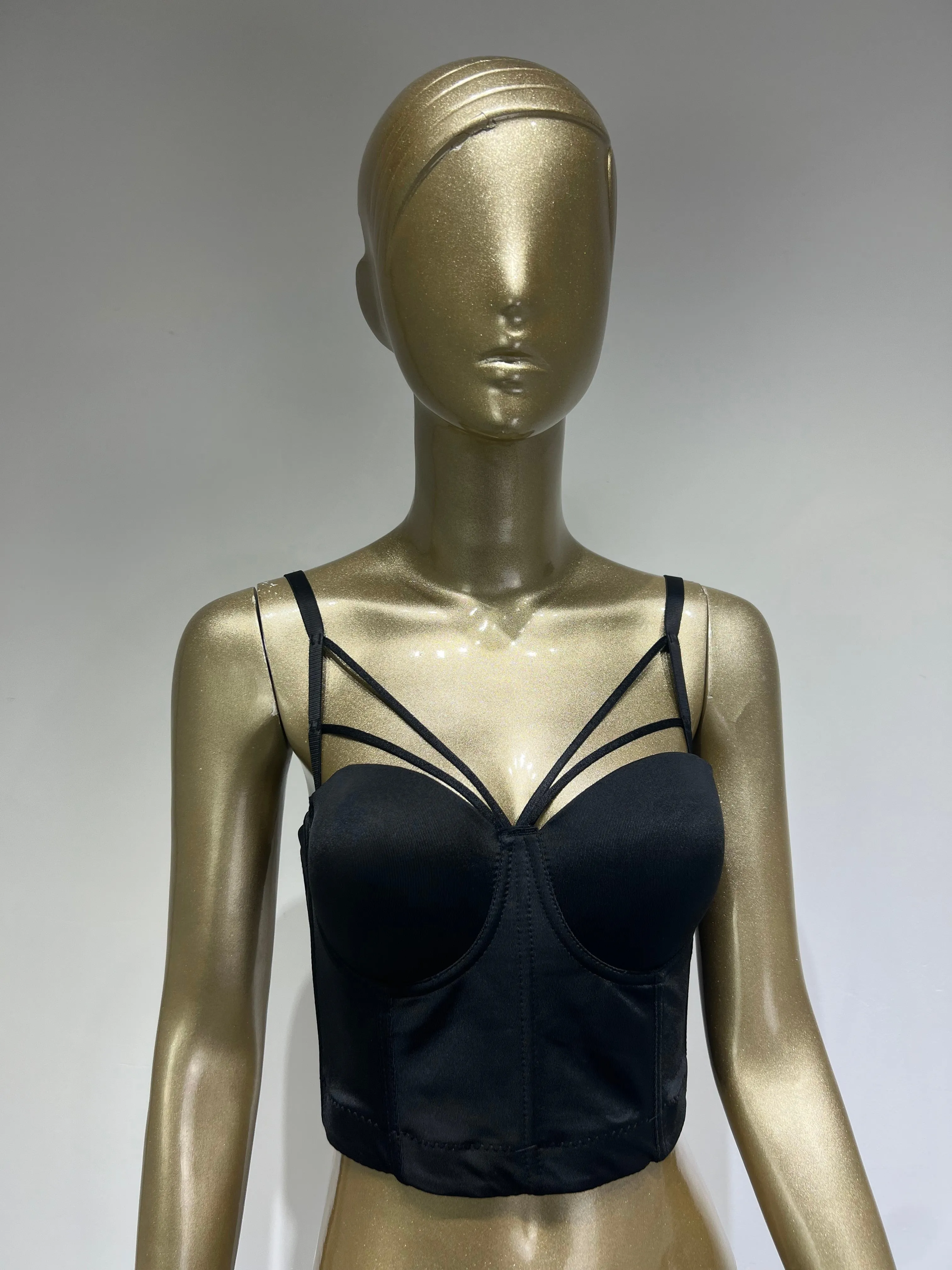 New Women Fashion Sexy Backless Designer V Neck Crop Tops