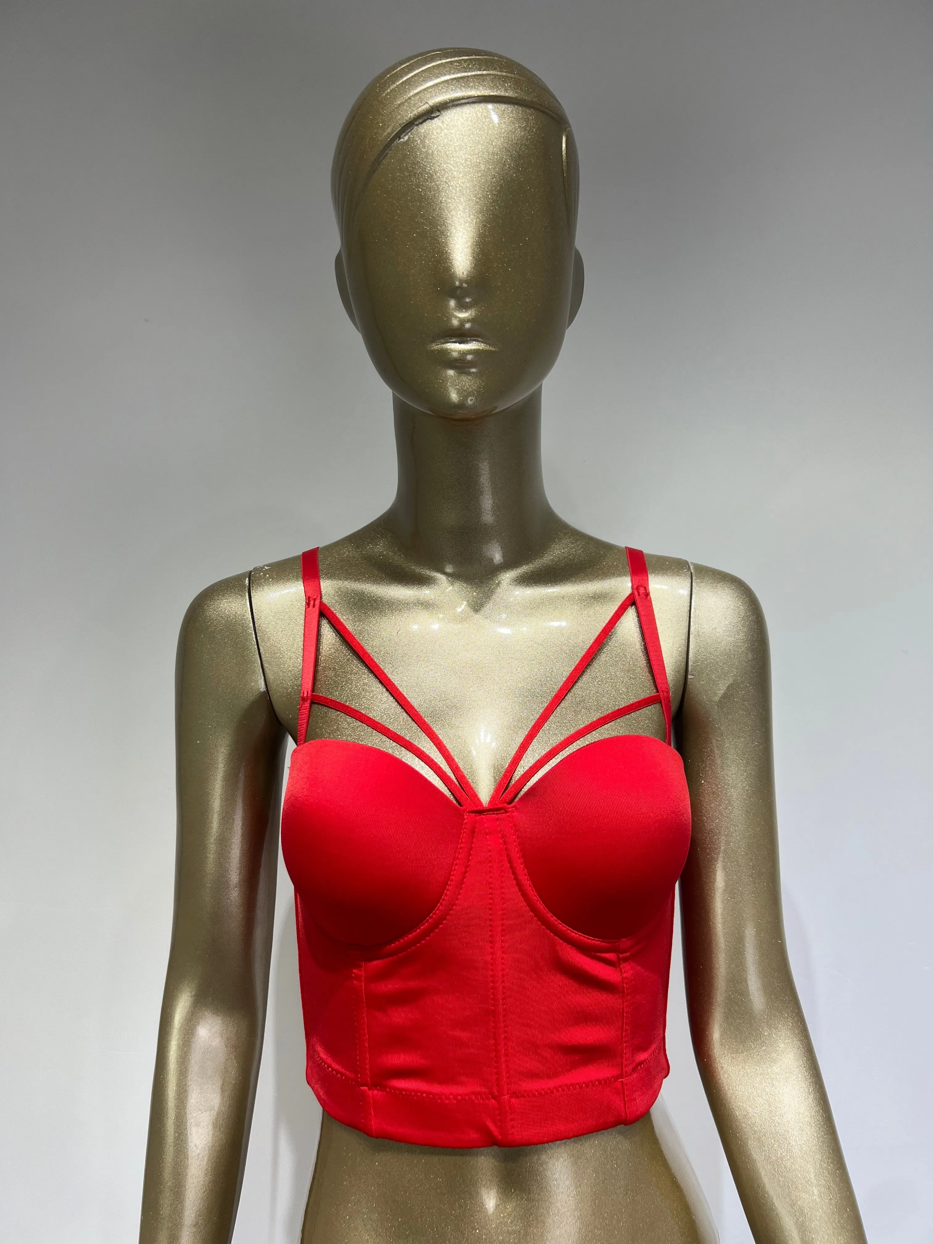 New Women Fashion Sexy Backless Designer V Neck Crop Tops