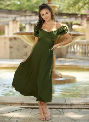 Olive Maldives Midi Dress
