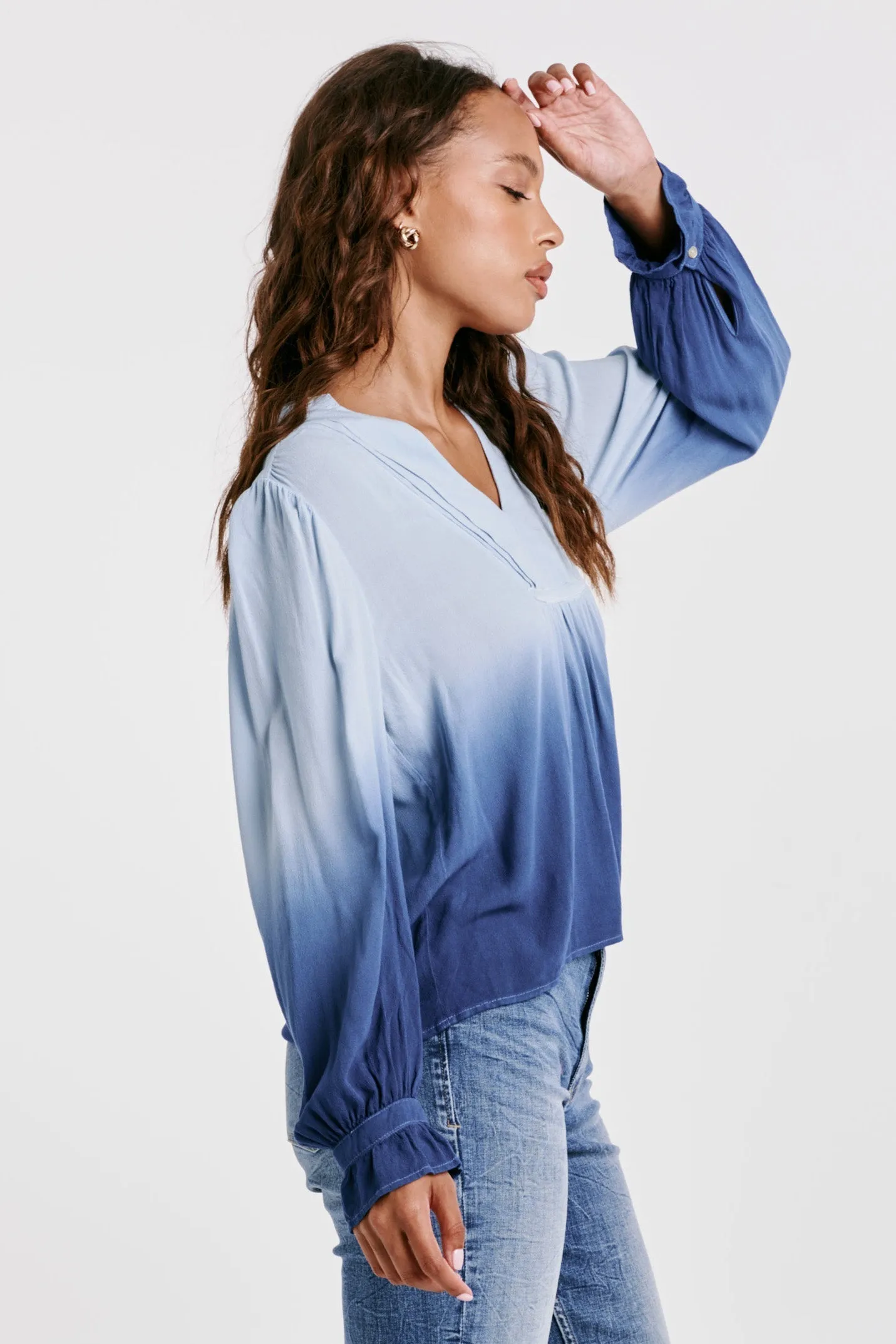 Peony V-Neck Blouse - FINAL SALE