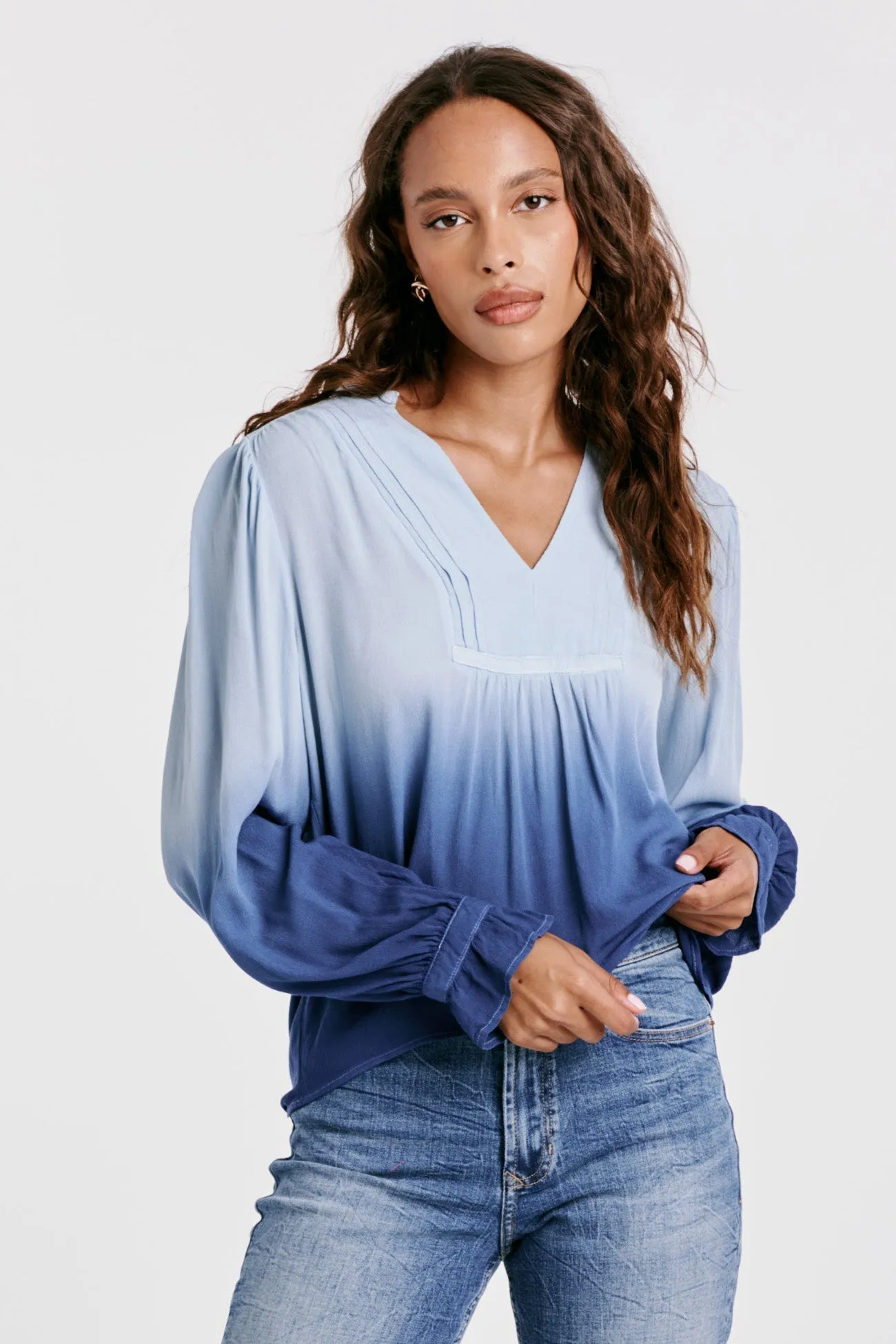 Peony V-Neck Blouse - FINAL SALE
