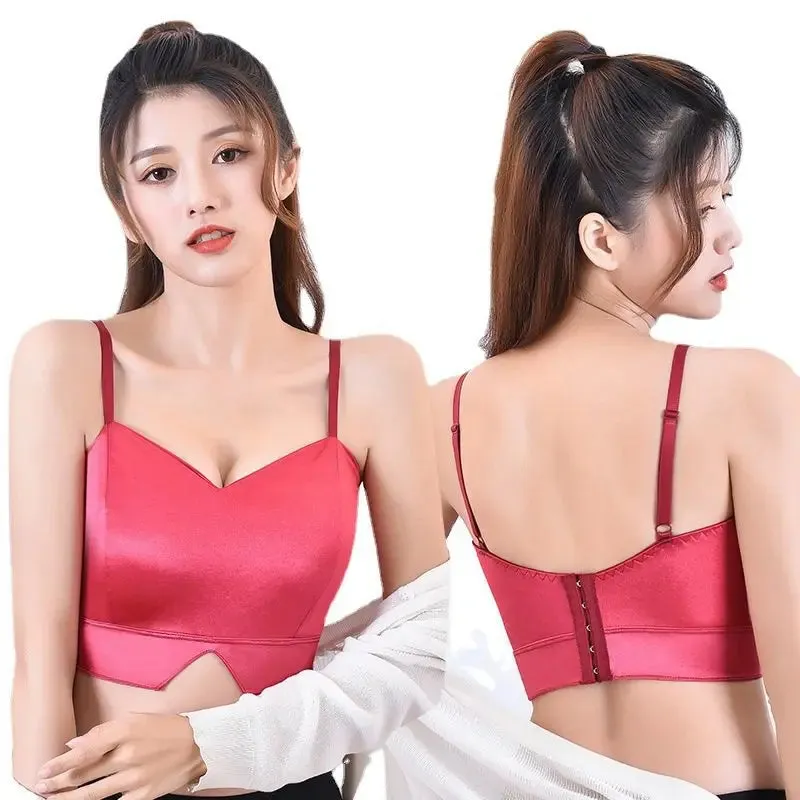 Sexy Satin Crop Tops Women
