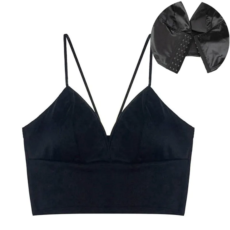 Sexy Satin Crop Tops Women