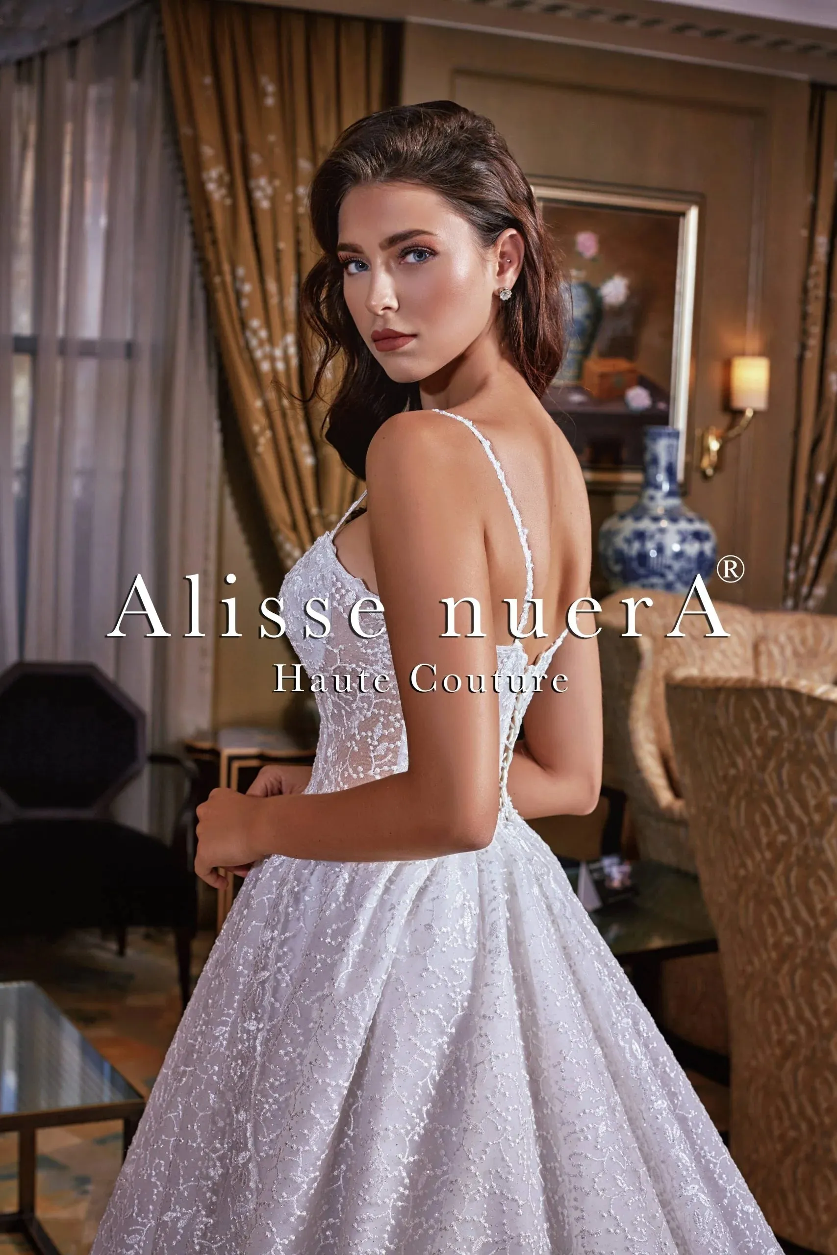 Thin Strap White Classic Wedding Dress