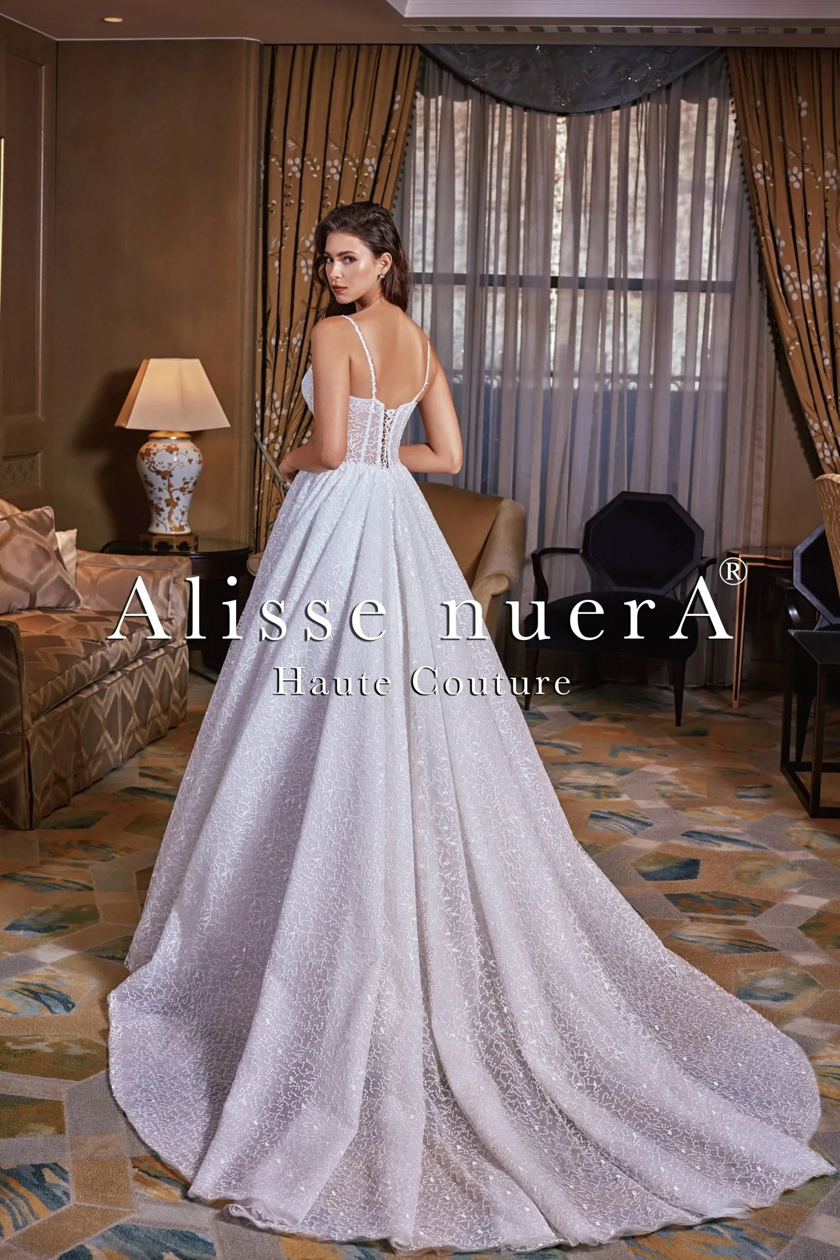 Thin Strap White Classic Wedding Dress